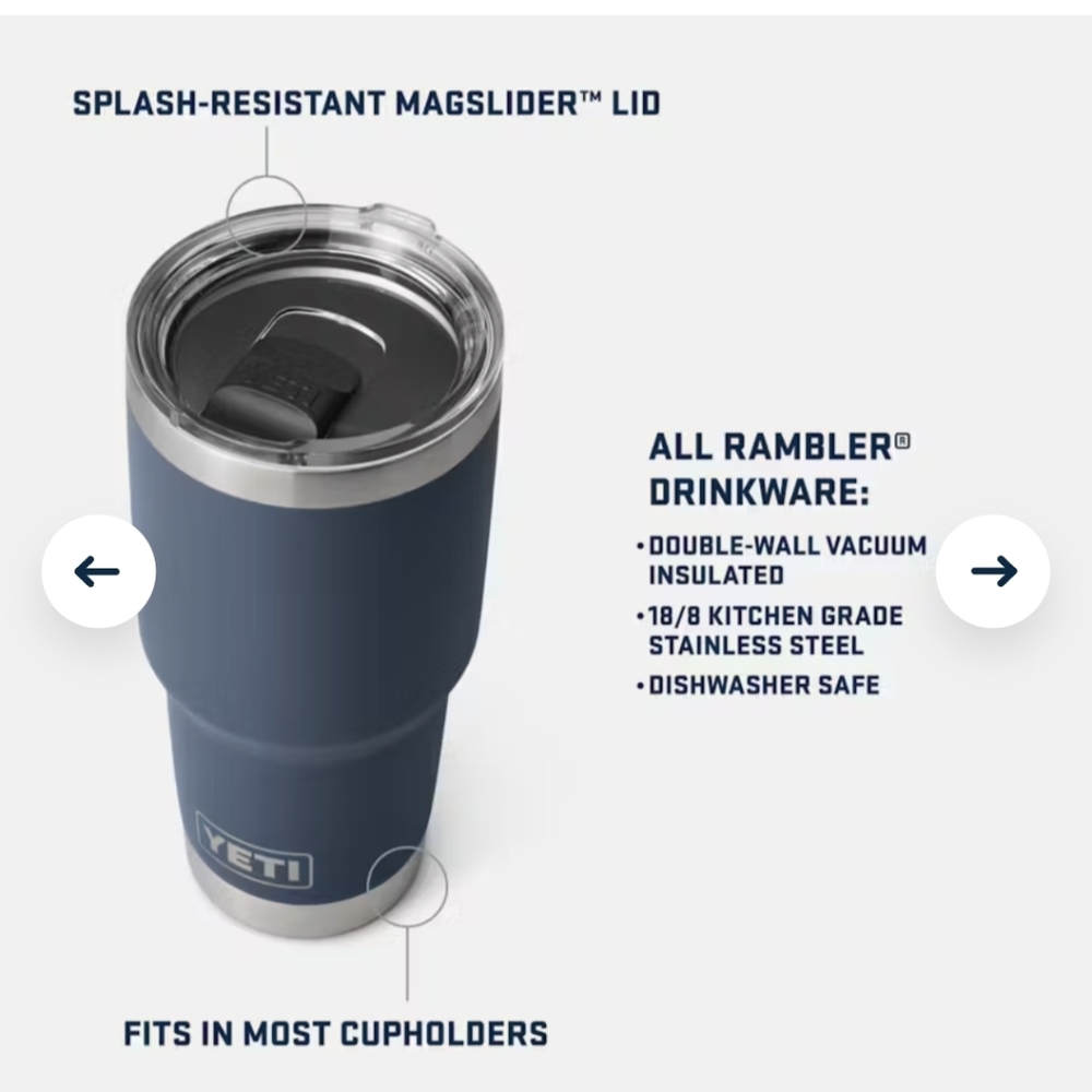 Yeti Stainless Steel Tumbler - Picture 4 of 5